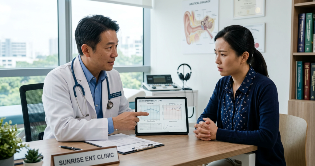 耳鼻喉專科(ENT)醫生解說聽力測試報告。Heari 傾耳聽 香港聽力中心 | 立即登記免費聽力測試