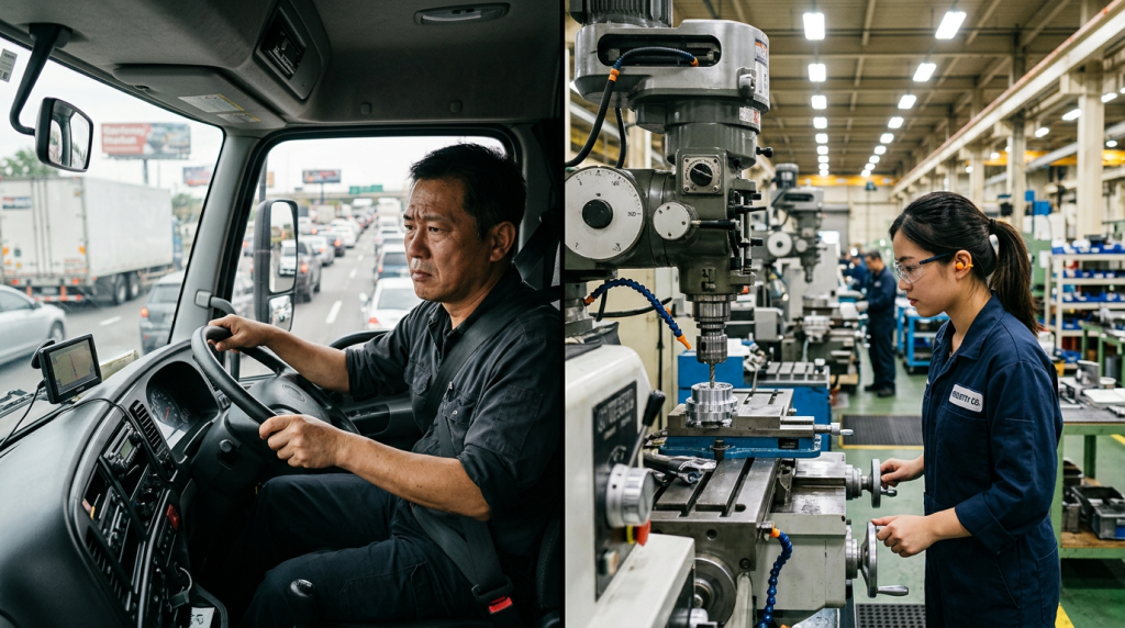 容易引發職業性失聰的高危職業：工廠員工與重型車司機。Heari 傾耳聽 香港聽力中心 | 立即登記免費聽力測試