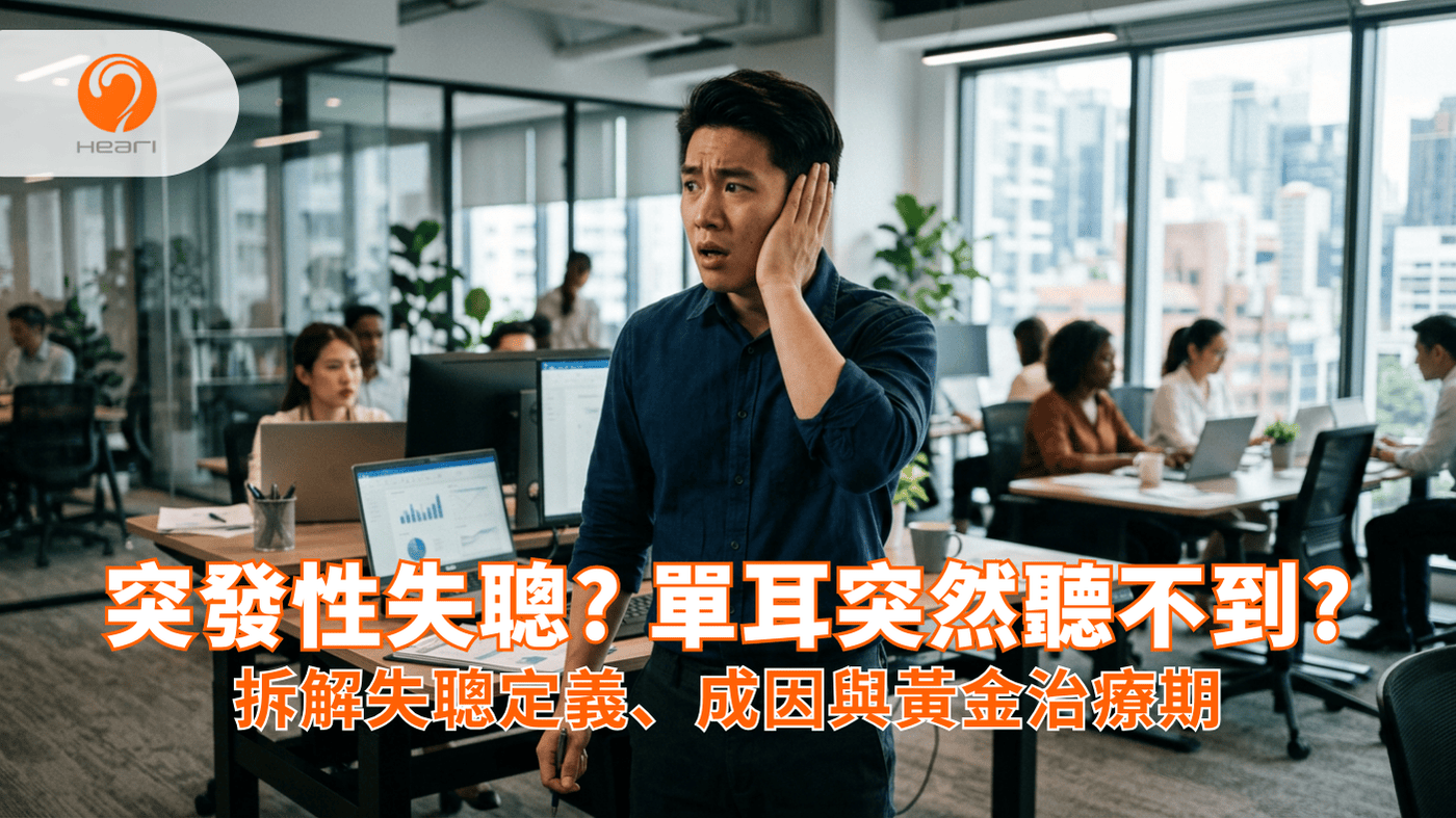 突發性失聰黃金治療期與單耳失聰解決方案。Heari 傾耳聽 香港聽力中心 | 立即登記免費聽力測試
